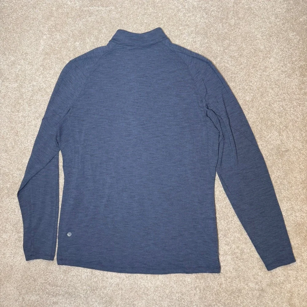 Lululemon‎ Metal Vent Tech 1/2 Zip Pullover Men XL Blue Heathered Activewear Gym